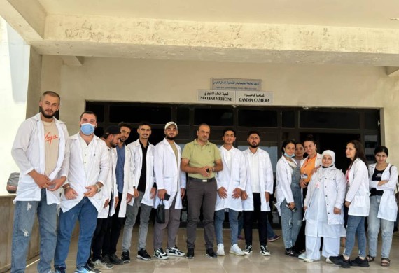 News: A scientific visit to the Oncology Center at Tishreen University Hospital in Latakia for fourth-year students in the College of Nursing